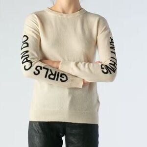 Zadig & Voltaire GIRLS CAN DO ANYTHING wool/cashmere sweater NWT